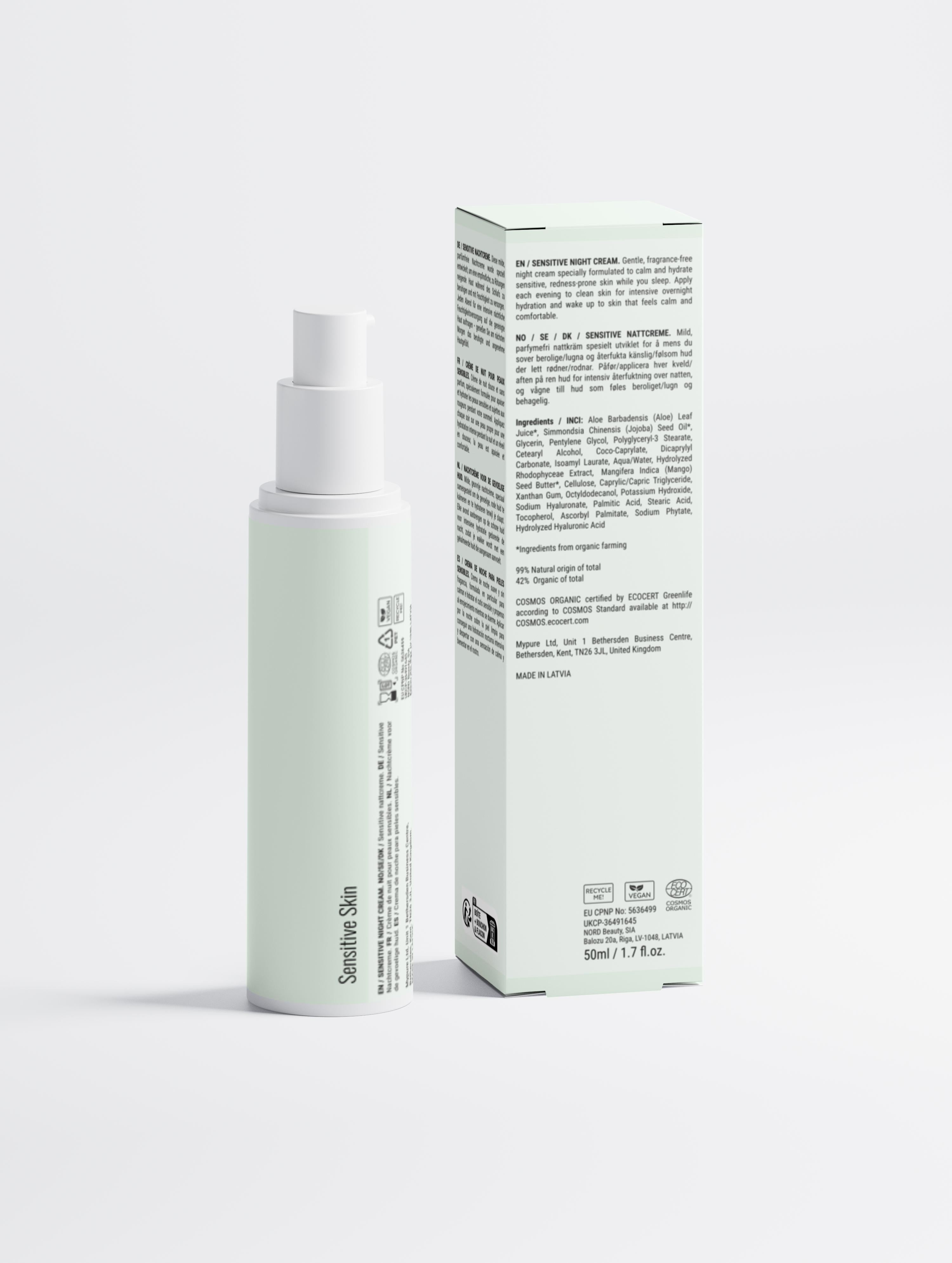 Sensitive Skin Overnight Cream, Fragrance-Free - 50 ml / 1.69 fl oz